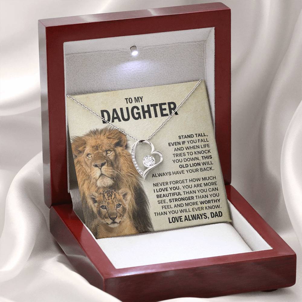 To My Daughter - Stand Tall, Even If You Fall - Forever Love Necklace