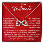 To My Soulmate Necklace - Unique Soulmate Gift for Her for Birthdays & Surprise Moments - Endless Love Necklace
