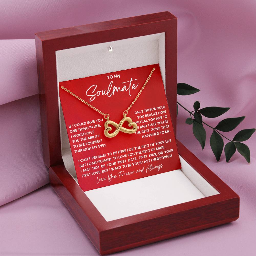 To My Soulmate Necklace - Unique Soulmate Gift for Her for Birthdays & Surprise Moments - Endless Love Necklace