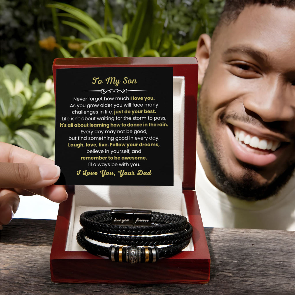 Dad’s Christmas, Birthday Gift for Son – Love You Forever Bracelet