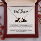 To My Big Sister Necklace - The bond between us is a special one - Gift for Big Sister - Interlocking Hearts Necklace
