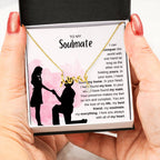 To My Soulmate Necklace - Unique Soulmate Gift for Her for Birthdays & Surprise Moments - Scripted Love Necklace