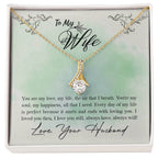 Gift for Wife from Husband - Sentimental Jewelry for Anniversary & Valentine’s Day - Alluring Beauty Necklace