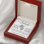 To My Beautiful Soulmate Necklace - Romantic Gift for Her for Christmas & Love Celebrations - Heart-to-heart Pendant Necklace