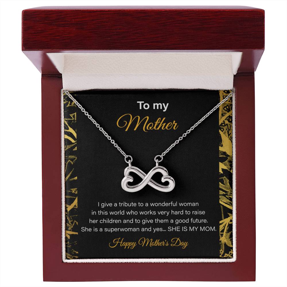 To My Mom - You're a Superwoman - Endless Love Necklace - Gifts For Mom From Daughter/Son