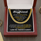 Boyfriend Jewelry Gift from Girlfriend - Cuban Link Chain - Anniversary & Valentine's Day Gift