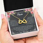To My Caring Mom - I Am Forever Grateful - Endless Love Necklace - Special Gift for Mom from Son