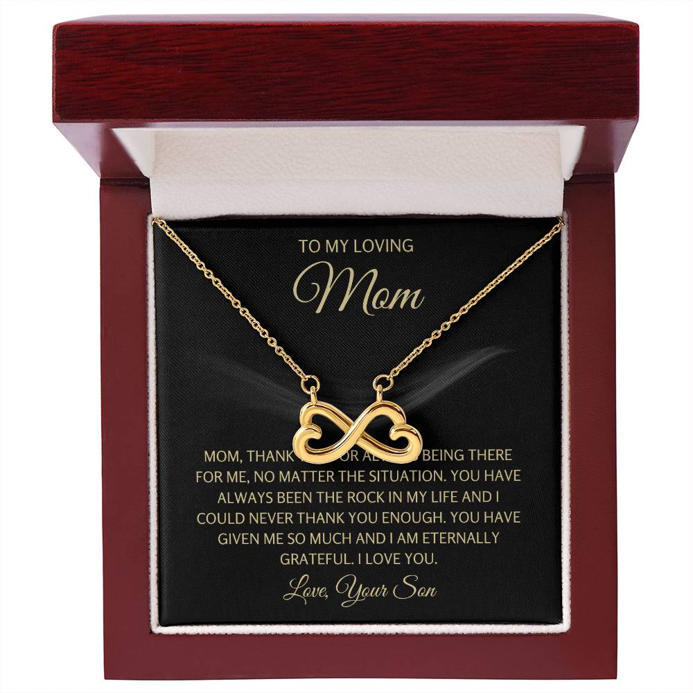 To My Loving Mom - Mom Gift from Son - I Love You - Endless Love Necklace