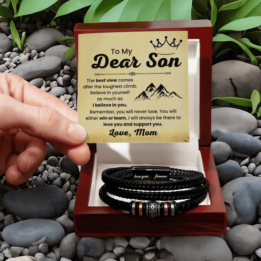 To My Son Bracelet – Graduation, Christmas Gift from Mom – Love You Forever Bracelet