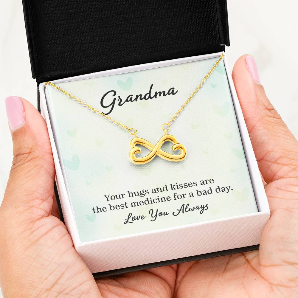 Gift for Grandma - Your Hugs and Kisses - Endless Love Necklace