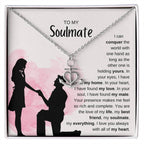 To My Soulmate Necklace - Unique Soulmate Gift for Her for Birthdays & Surprise Moments - Anchor Pendant Necklace