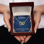 To Our Grandma - You will always be close to our heart - Gift for Grandmother - Interlocking Hearts Necklace