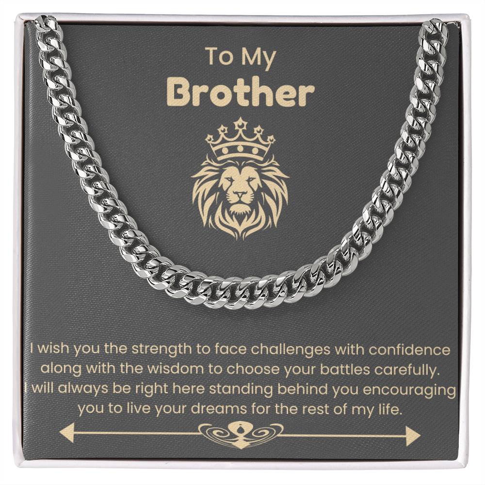 To My Brother - Cuban Link Chain - Jewelry Gift for Brother