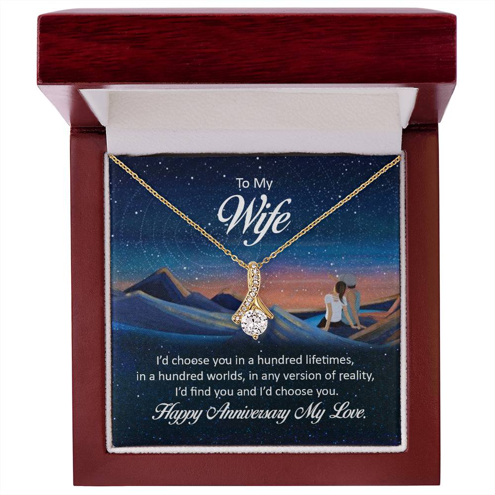 Anniversary Gift for Wife from Husband - Sweet Romantic Jewelry for Valentine’s Day - Alluring Beauty Necklace