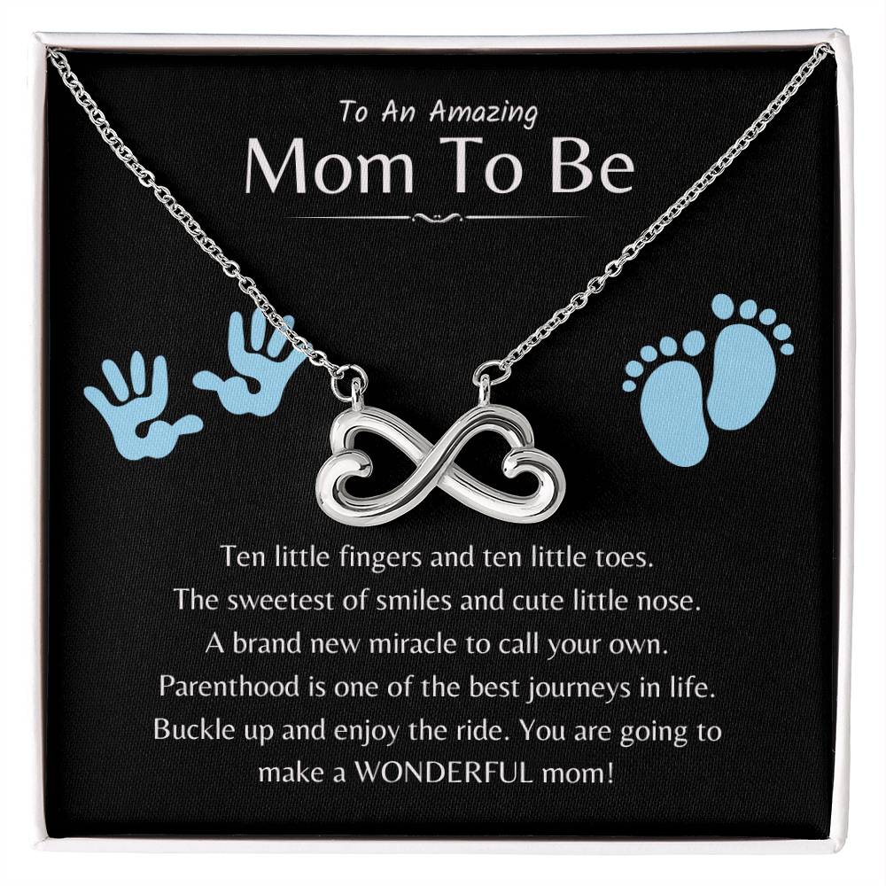 To An Amazing Mama To Be - A brand new miracle to call your own - Endless Love Necklace - Unique Gift for New Mom