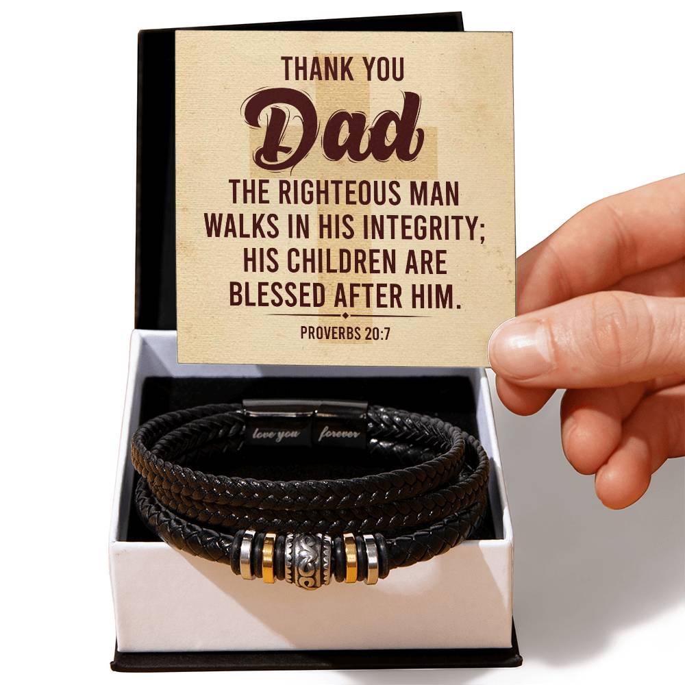 Thank You Gift for Dad - Love You Forever Bracelet
