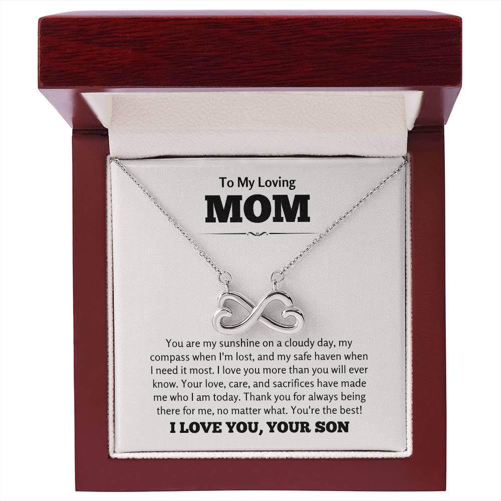 To My Loving Mom - Mom Gift from Son - You're the best - Endless Love Necklace