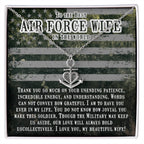 To My Air Force Wife Necklace Gift from Husband, Perfect for Birthday & Valentine’s Day Surprises - Anchor Pendant Necklace