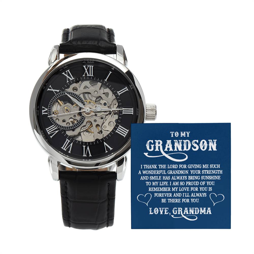 Men's Openwork Watch for Grandson from Grandma