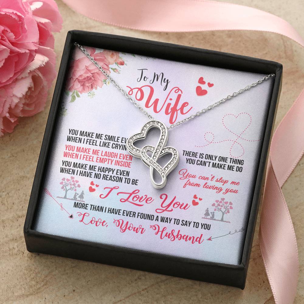 Emotional Wife Gift - Loving Jewelry from Husband for Birthday, Valentine’s Day & Anniversary - Heart-to-heart Pendant Necklace
