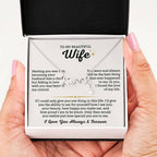 To My Wife Necklace - Beautiful Wife Gift from Husband for Birthday, Anniversary & Valentine’s Day - Scripted Love Necklace