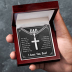 Dad - You are a man like no other - Present for Dad - Artisan Cross with Cuban Link Chain