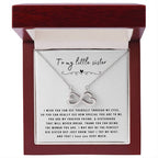 To My Little Sister Necklace - I Wish You Can See Yourself Through My Eyes - Gift for Little Sister - Endless Love Necklace