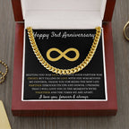 3 Year Anniversary Gifts for Him Necklace, Couple Gift, Anniversary Gift, Special Keepsake for Him, Happy 3th Anniversary