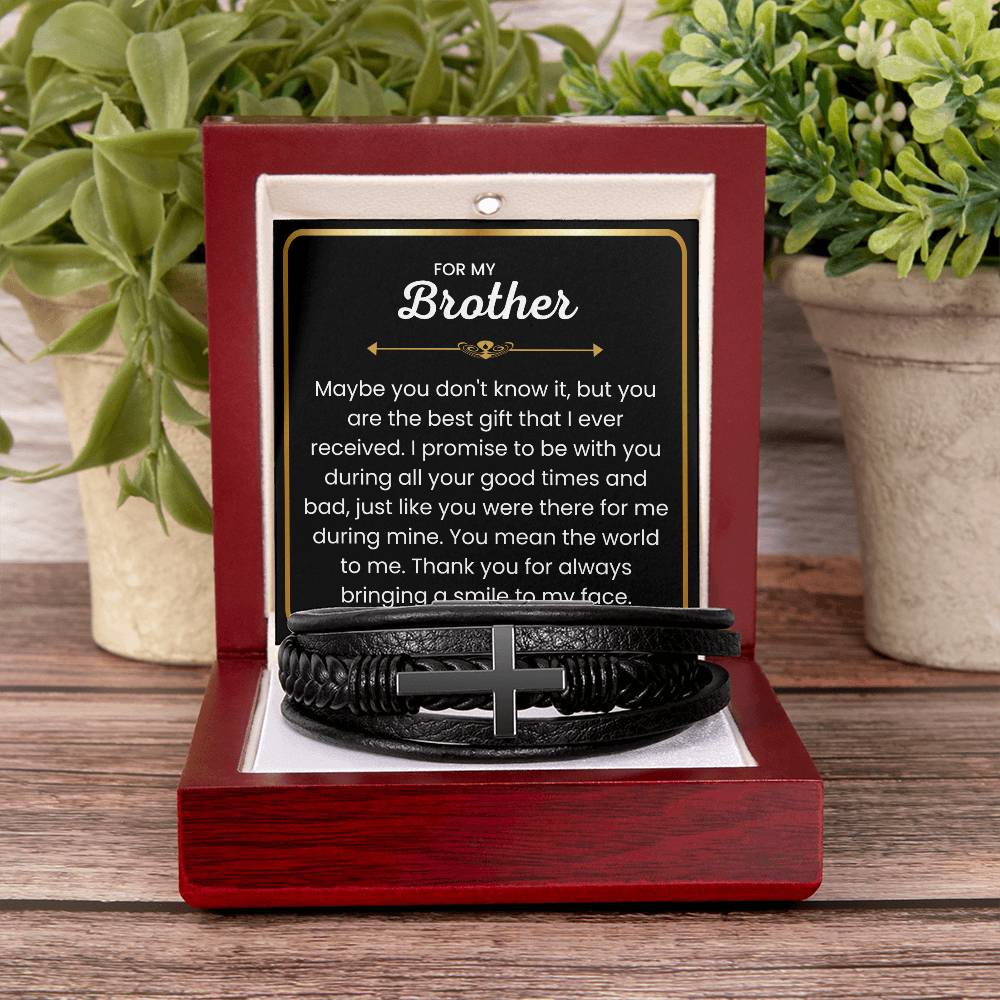 Bracelet For My Brother -Maybe You Don't Know It - Men's Cross Bracelet