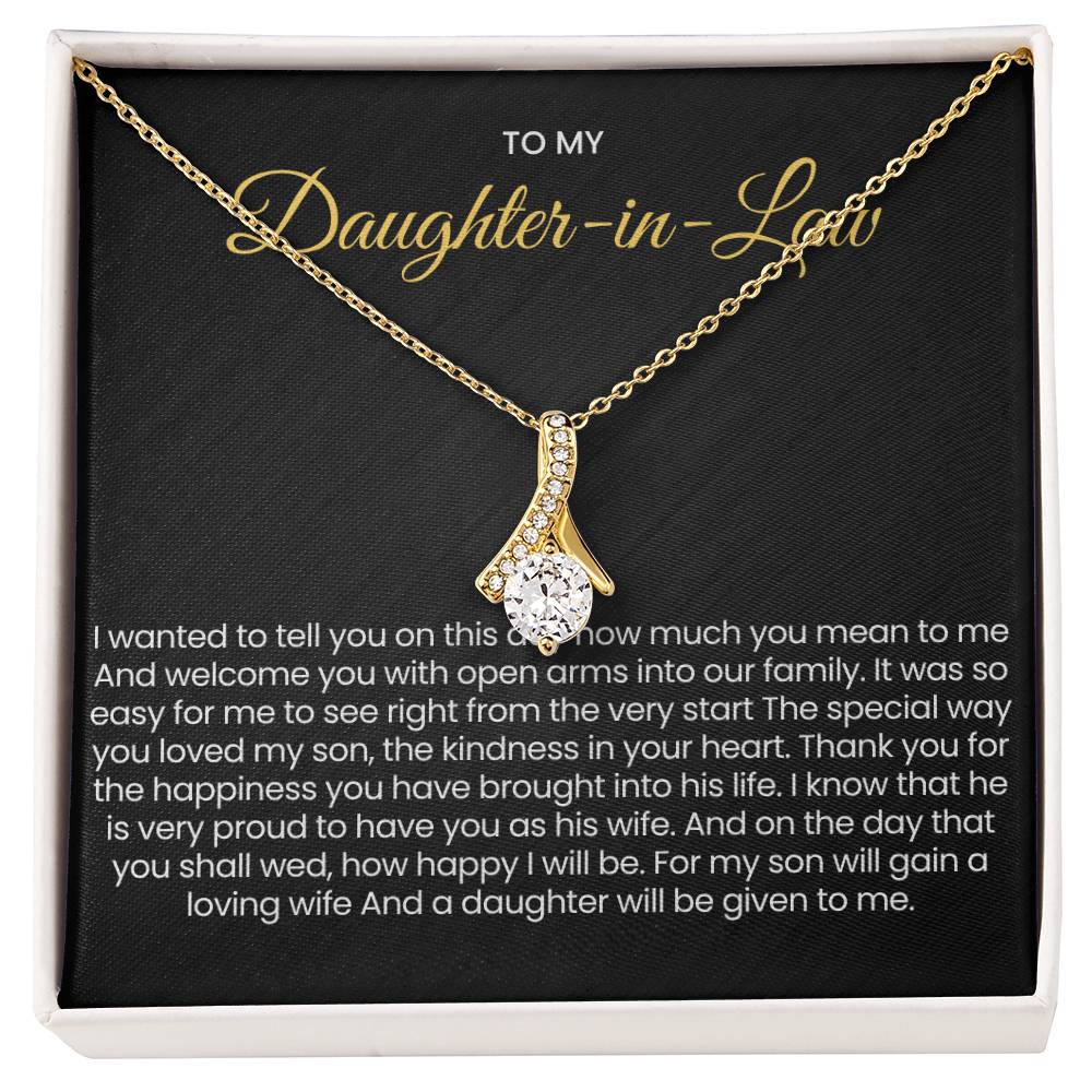 To My Daughter In Law - Alluring Beauty Necklace - Gift for Daughter in Law