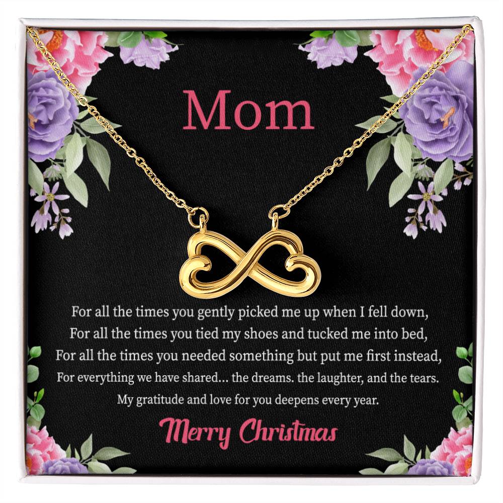 Christmas Gift for Mom - You Mean The World To Me - Endless Love Necklace