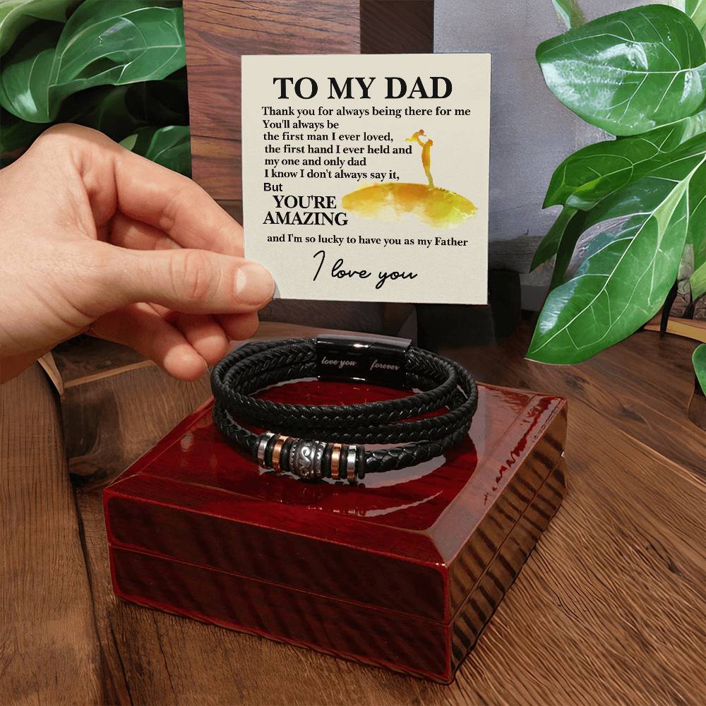 To My Dad - You're Amazing - Gift for Dad - Love You Forever Bracelet