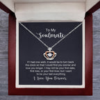 To My Soulmate Necklace - Soulmate Jewelry for Valentine’s Day & Gifts for Her - Crown Pendant Necklace