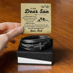 Dad to Son Gift – Graduation, Birthday, Christmas – Men’s Cross Bracelet