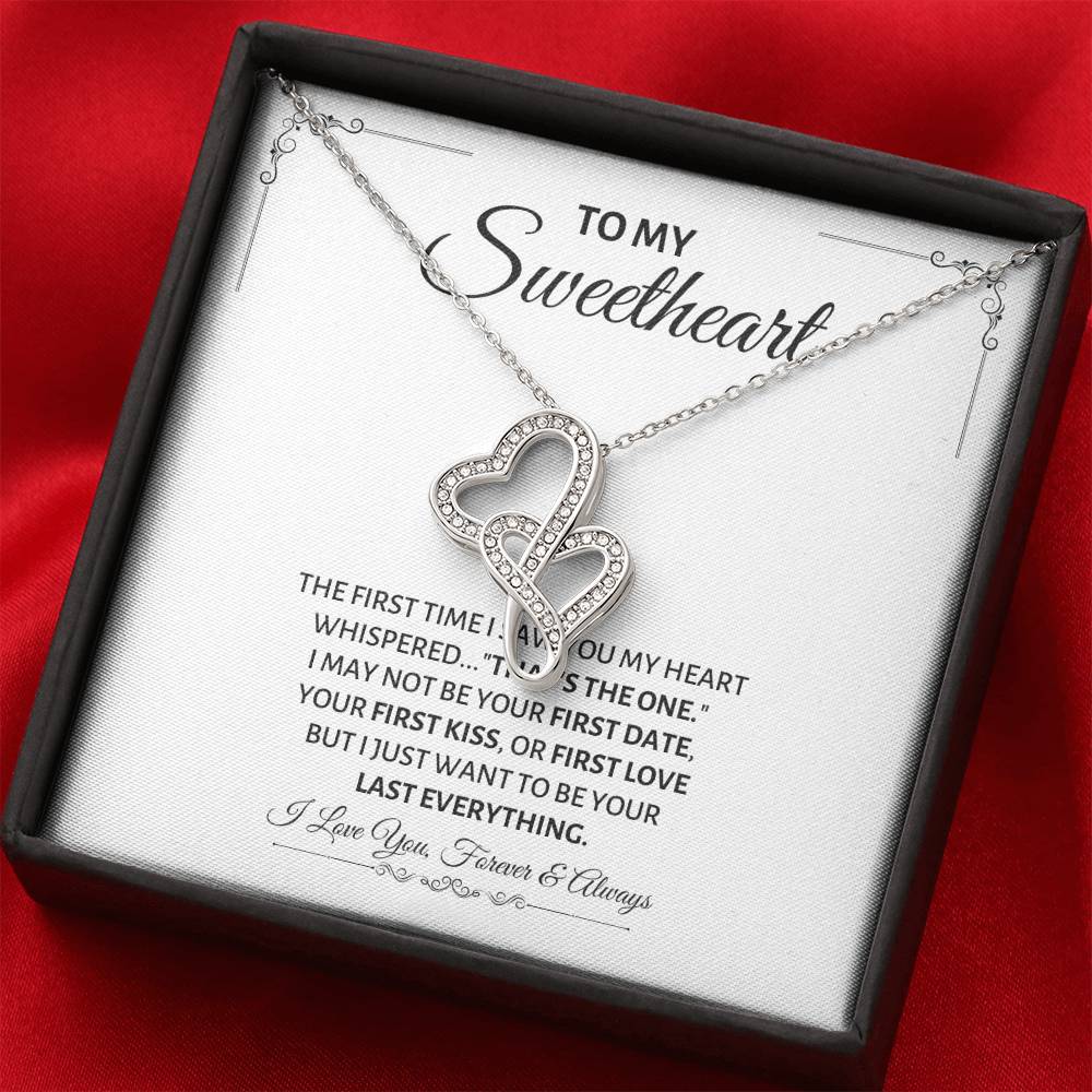To My Sweetheart Necklace - Gift for Love on Valentine’s Day & Special Days - Heart-to-heart Pendant Necklace