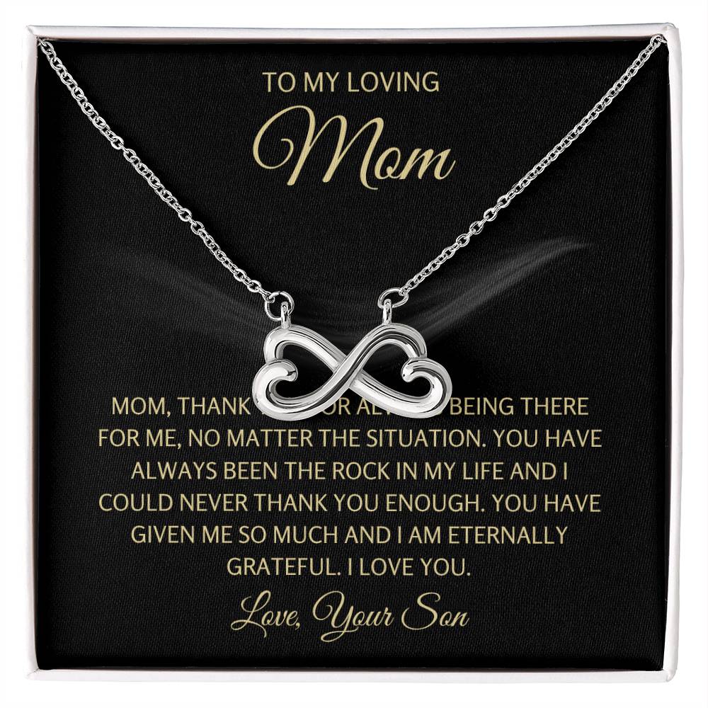 To My Loving Mom - Mom Gift from Son - I Love You - Endless Love Necklace