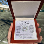 To My Incredible Mom - Just Hold This Close To Feel My Love - Lucky In Love Necklace - Gift for Mom from Daughter