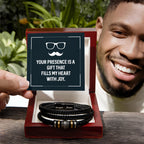 Your presence is a gift that fills my heart with joy - Gift for Dad - Love You Forever Bracelet