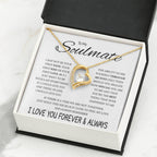 Soulmate Jewelry for Girlfriend - Romantic Necklace for Valentines & Birthdays - Forever Love Necklace