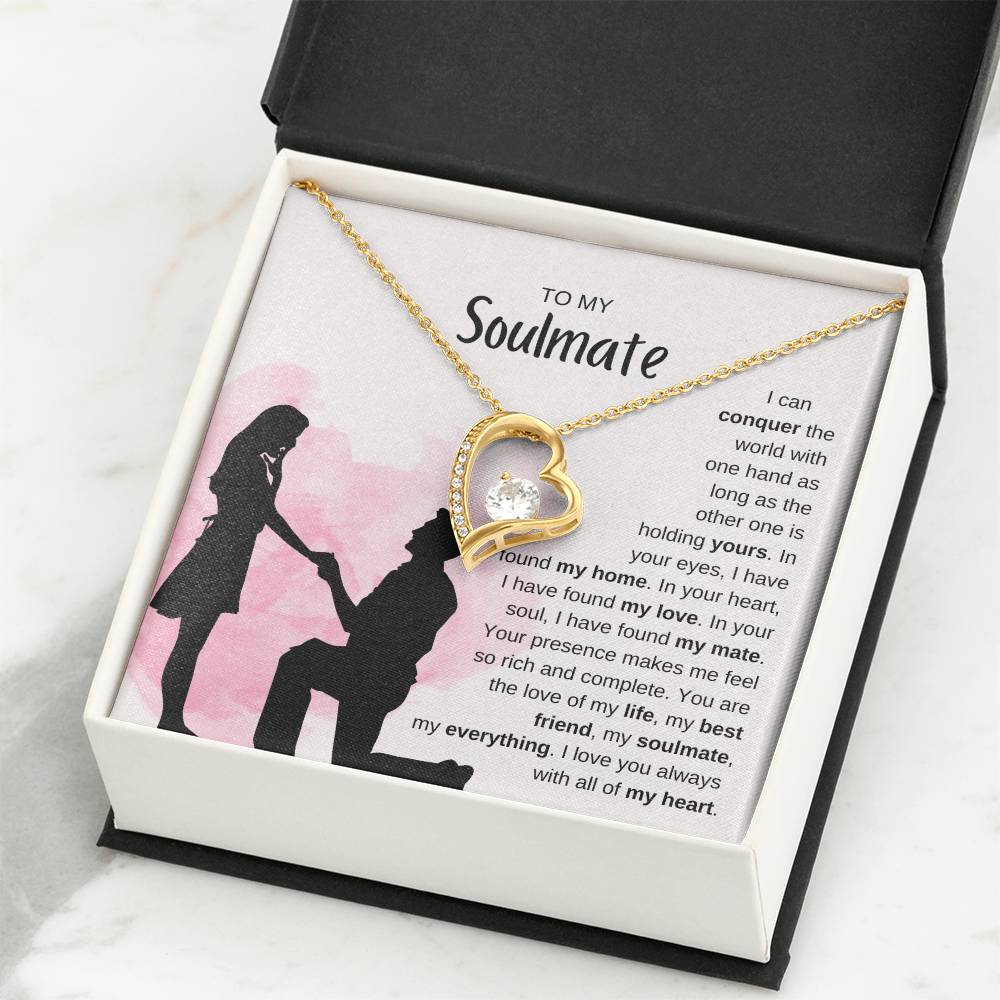 To My Soulmate Necklace - Best Soulmate Gift for Valentine’s Day & Everyday Romance - Forever Love Necklace