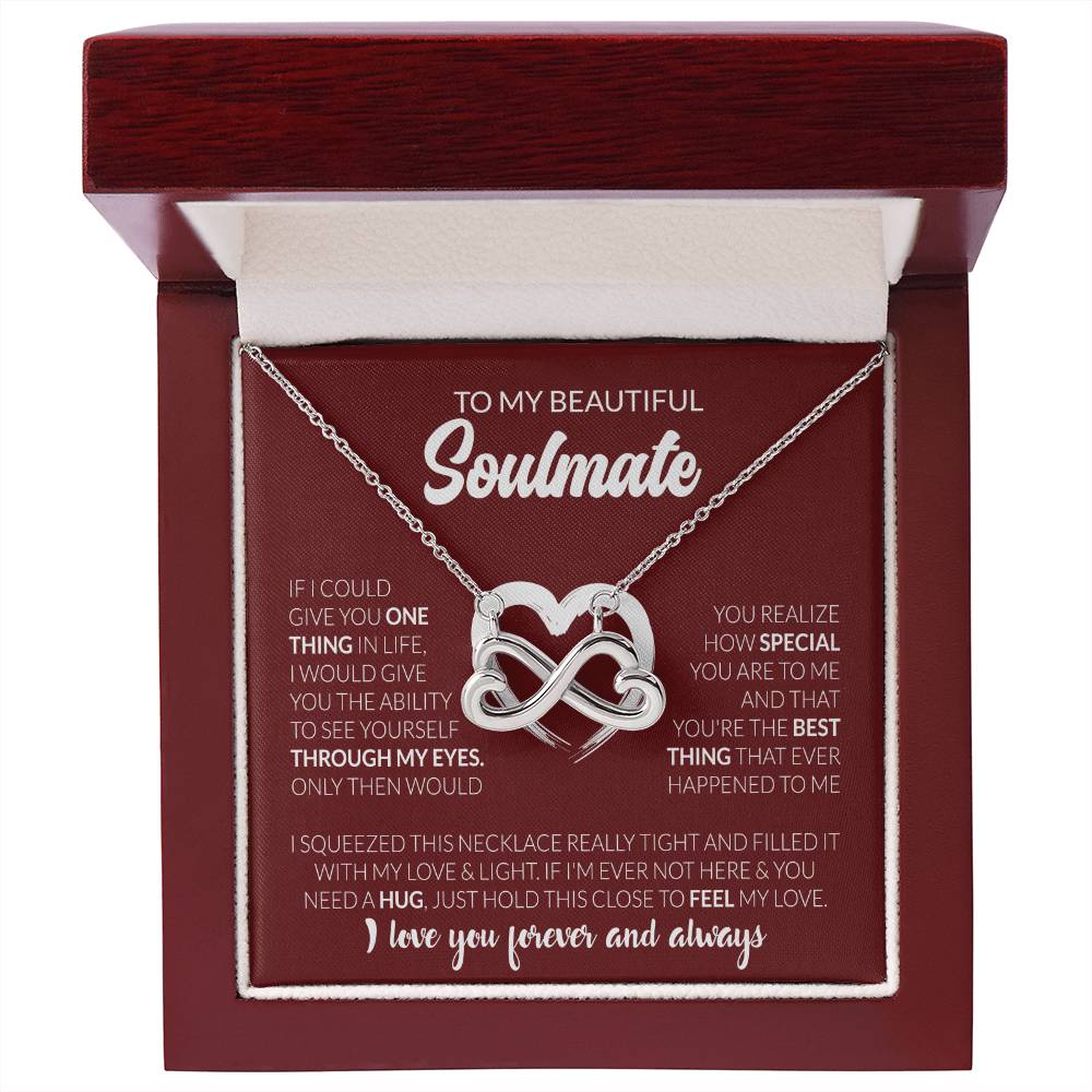To My Beautiful Soulmate Necklace - Romantic Jewelry Gift for Her - Endless Love Necklace