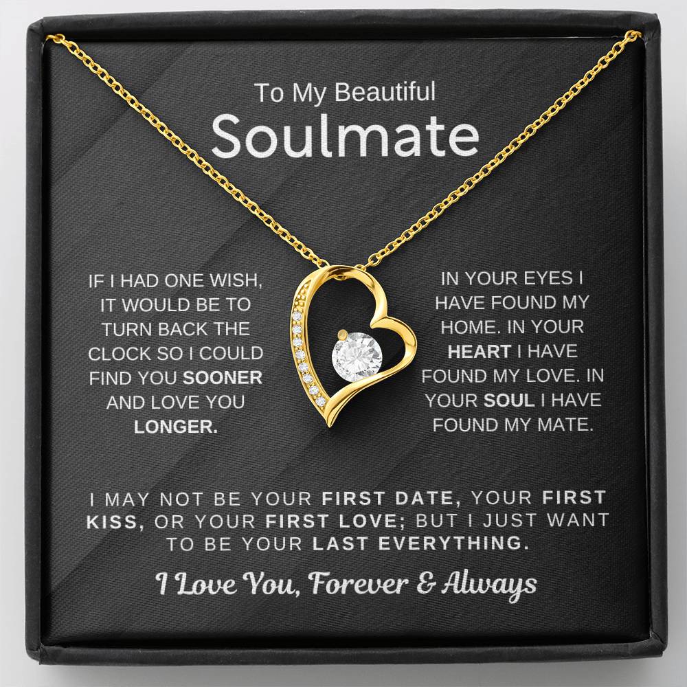 To My Beautiful Soulmate - I Want To Be Your Last Everything - Forever Love Necklace