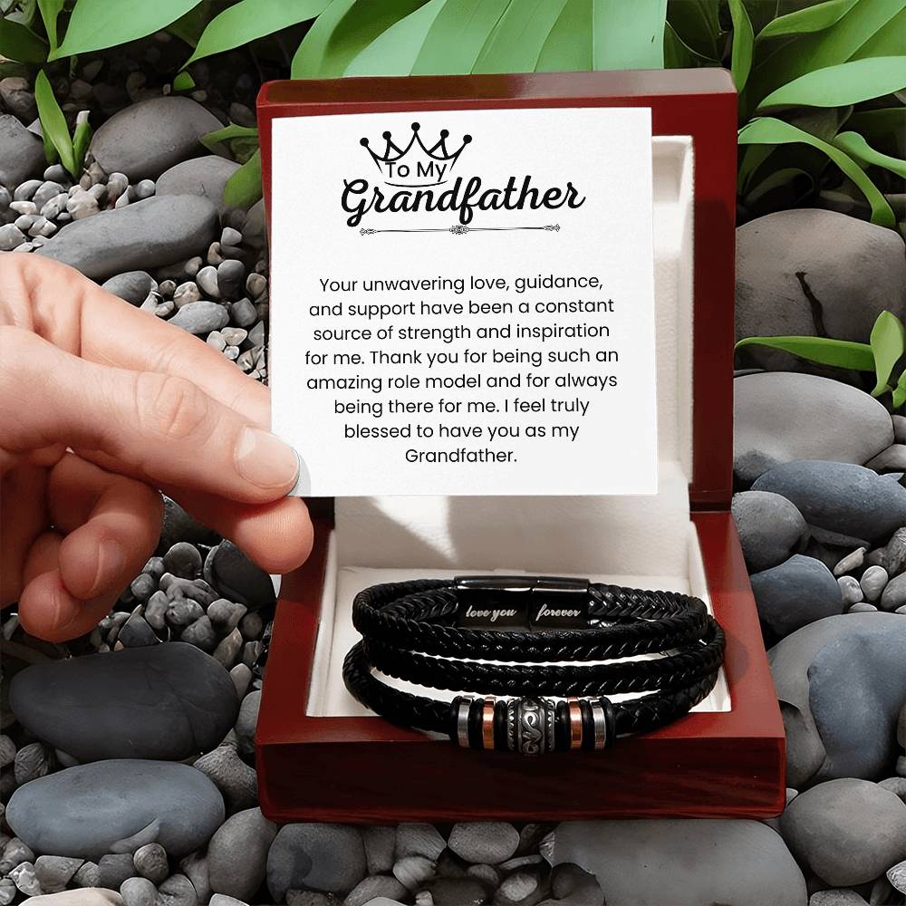 To My Grandfather - Your Unwavering Love - Gift for Grandpa - Love You Forever Bracelet