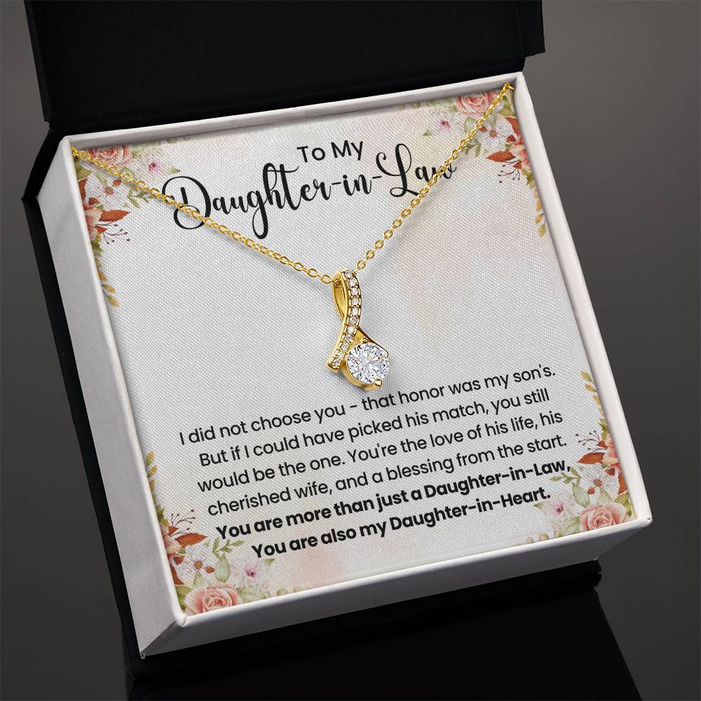 To My Beautiful Daughter In Law - Alluring Beauty Necklace - Gift for Bonus Daughter
