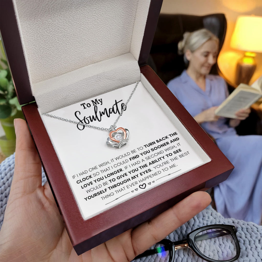 To My Soulmate Necklace - Perfect Gift for Romantic Celebrations & Appreciation Days - Crown Pendant Necklace