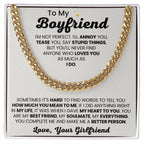 Cuban Link Chain for Boyfriend - Birthday, Anniversary Gift from Girlfriend