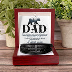 Leather Bracelet-Dad-When someone asks me Men's Cross Bracelet
