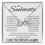 To My Soulmate Necklace - Long Distance Relationship Soulmate Gift for Romantic Occasions - Endless Love Necklace