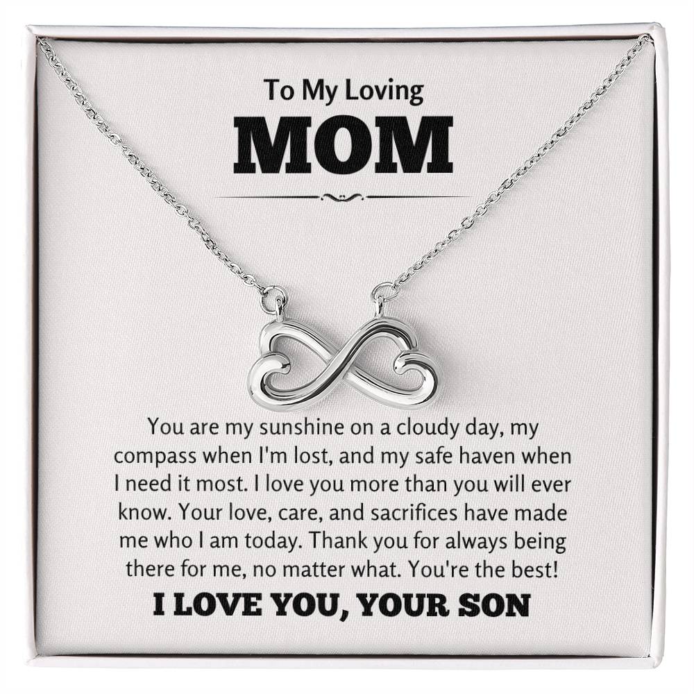 To My Loving Mom - Mom Gift from Son - You're the best - Endless Love Necklace