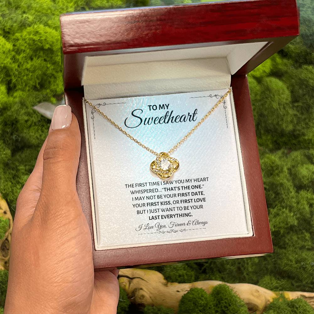 To My Sweetheart Necklace - Gift for Love on Valentine’s Day & Special Days - Love Knot Necklace